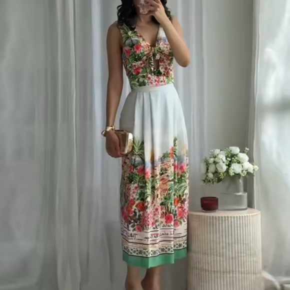 ZARA PRINTED KNOT TOP - Picture 5 of 15